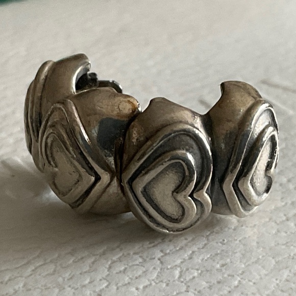 Pandora Silver Heart Ring - Picture 1 of 5